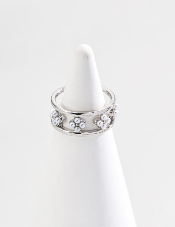 Minimalist S925 Pearl Band Ring 1