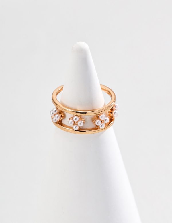 Minimalist S925 Pearl Band Ring 2