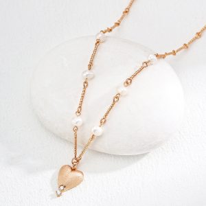 Vintage Gold S925 Silver Natural Pearl Pendant Necklace 2